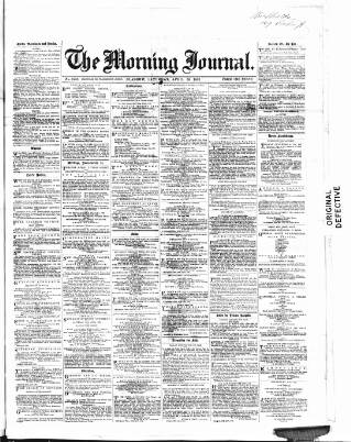 cover page of Glasgow Morning Journal published on April 26, 1862