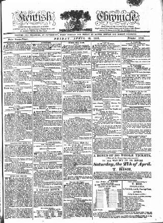 cover page of Kentish Weekly Post or Canterbury Journal published on April 19, 1816