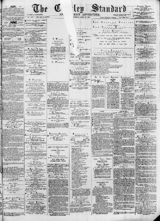 cover page of Chorley Standard and District Advertiser published on April 25, 1885