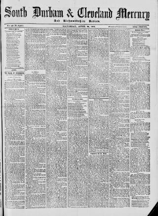 cover page of South Durham & Cleveland Mercury published on April 20, 1889