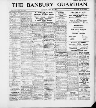 cover page of Banbury Guardian published on April 23, 1936