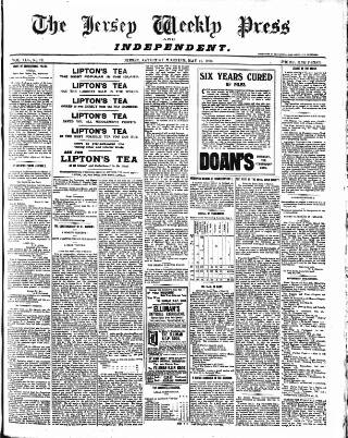 cover page of Jersey Independent and Daily Telegraph published on May 12, 1906