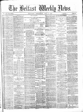 cover page of Belfast Weekly News published on May 4, 1878