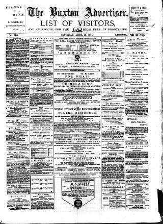 cover page of Buxton Advertiser published on April 26, 1884