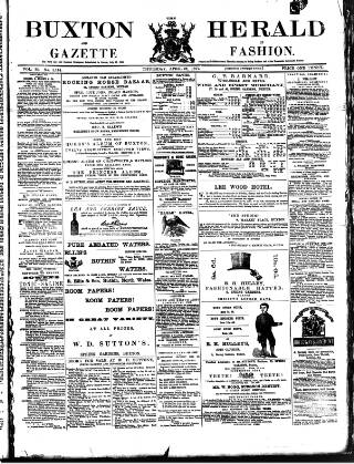 cover page of Buxton Herald published on April 26, 1877
