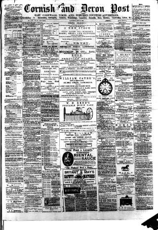 cover page of Cornish & Devon Post published on May 8, 1886