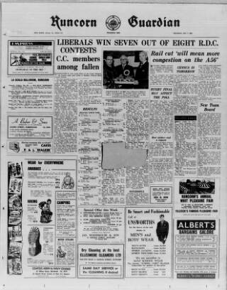 cover page of Runcorn Guardian published on May 7, 1964