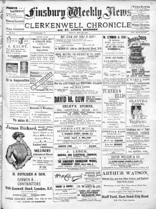 cover page of Finsbury Weekly News and Chronicle published on May 28, 1909