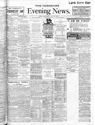 cover page of Yorkshire Evening News published on May 20, 1914