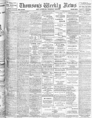 cover page of Thomson's Weekly News published on May 17, 1902