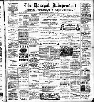 cover page of Donegal Independent published on April 24, 1896