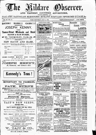 cover page of Kildare Observer and Eastern Counties Advertiser published on May 7, 1887