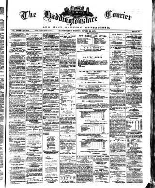 cover page of Haddingtonshire Courier published on April 20, 1877