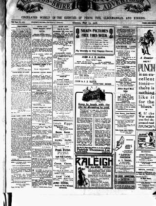 cover page of Kinross-shire Advertiser published on May 13, 1916
