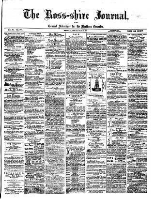 cover page of Ross-shire Journal published on May 14, 1880