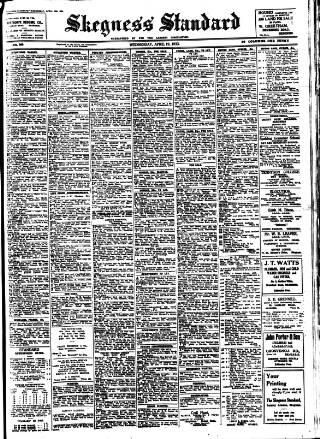 cover page of Skegness Standard published on April 19, 1933