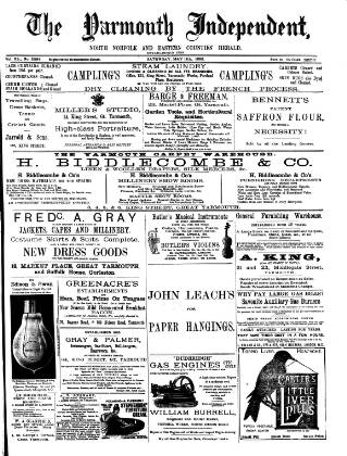 cover page of Yarmouth Independent published on May 11, 1895