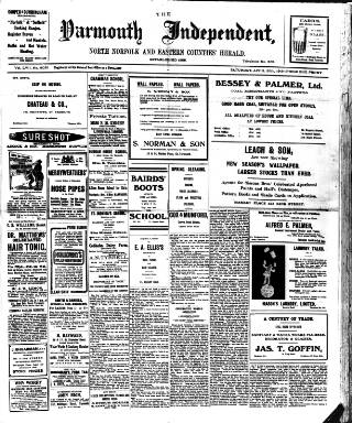 cover page of Yarmouth Independent published on April 26, 1913