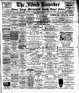 cover page of Ilford Recorder published on May 12, 1905