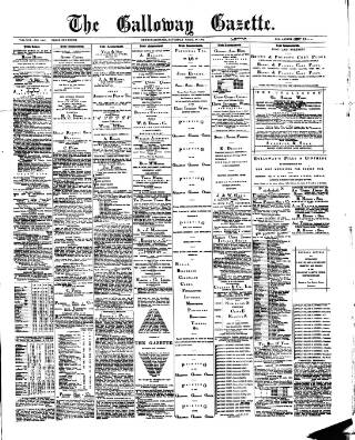 cover page of Galloway Gazette published on April 18, 1891