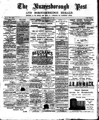 cover page of Knaresborough Post published on April 26, 1890