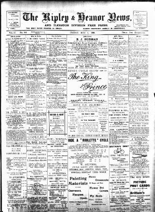 cover page of Ripley and Heanor News and Ilkeston Division Free Press published on May 4, 1906