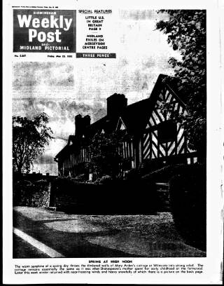 cover page of Birmingham Weekly Post published on May 20, 1955