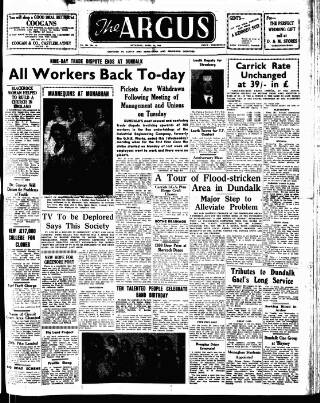 cover page of Drogheda Argus and Leinster Journal published on April 16, 1960