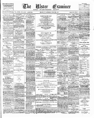 cover page of Ulster Examiner and Northern Star published on May 8, 1880