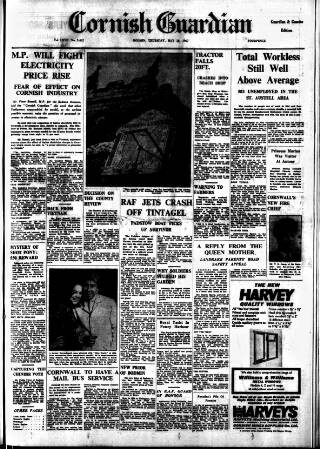 cover page of Cornish Guardian published on May 18, 1967