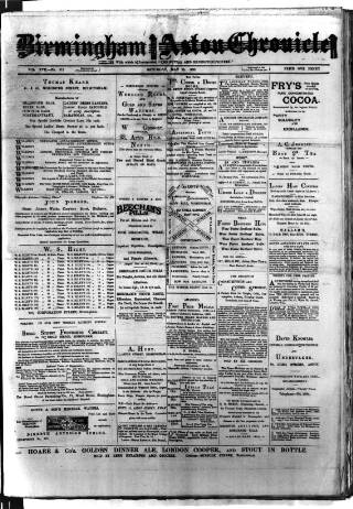 cover page of Birmingham & Aston Chronicle published on May 20, 1893