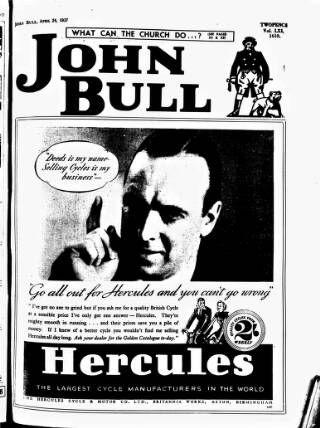 cover page of John Bull published on April 24, 1937