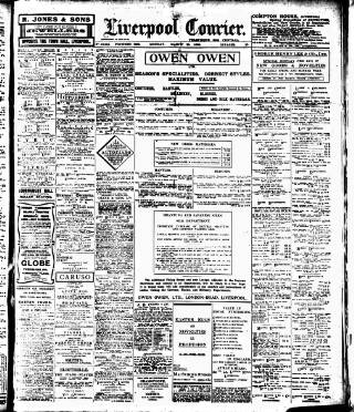 cover page of Liverpool Courier and Commercial Advertiser published on March 29, 1909