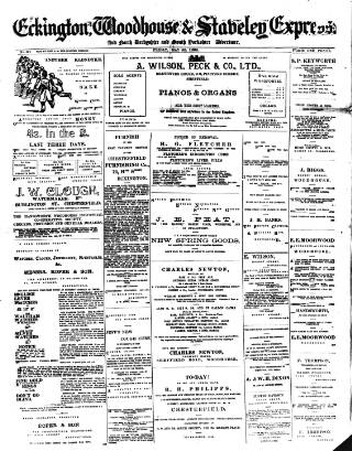 cover page of Eckington, Woodhouse and Staveley Express published on May 20, 1898