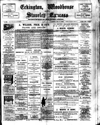 cover page of Eckington, Woodhouse and Staveley Express published on May 9, 1902
