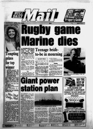 cover page of Hull Daily Mail published on April 20, 1989