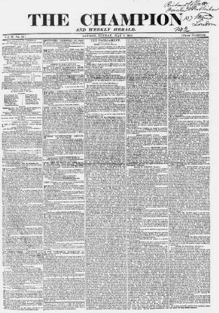 cover page of The Champion published on May 5, 1839
