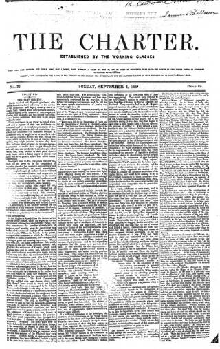 The Charter in British Newspaper Archive