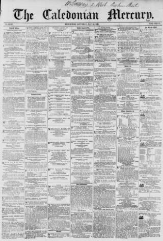 cover page of Caledonian Mercury published on May 25, 1861