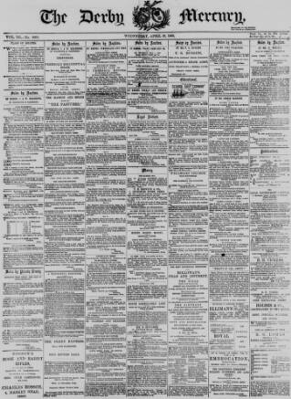 cover page of Derby Mercury published on April 26, 1893
