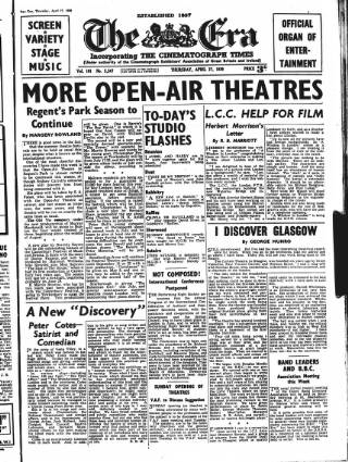 cover page of The Era published on April 27, 1939