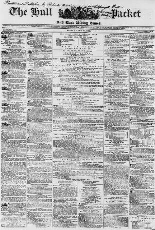cover page of Hull Packet published on April 27, 1860