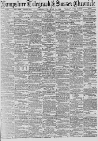 cover page of Hampshire Telegraph published on June 2, 1894
