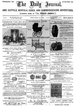 cover page of Ipswich Journal published on May 29, 1888