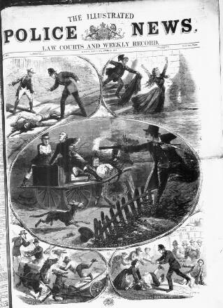 cover page of Illustrated Police News published on April 25, 1868