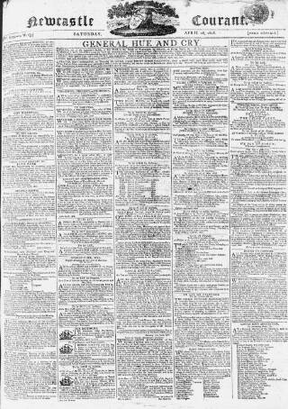 cover page of Newcastle Courant published on April 26, 1806