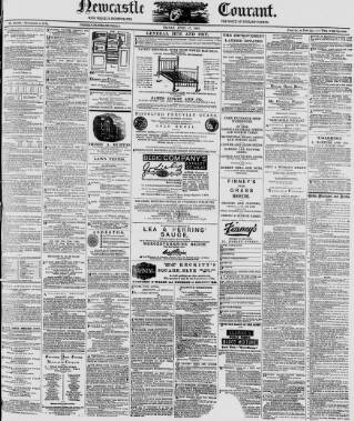 cover page of Newcastle Courant published on April 27, 1883