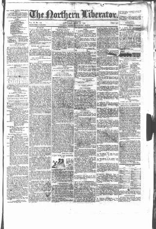 cover page of Northern Liberator published on April 25, 1840