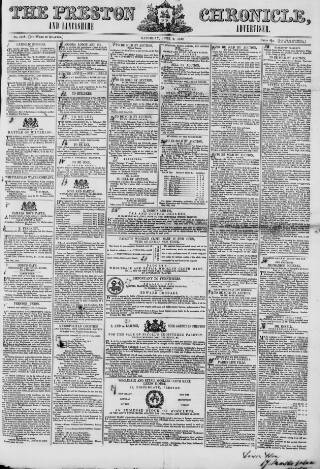 cover page of Preston Chronicle published on June 2, 1849