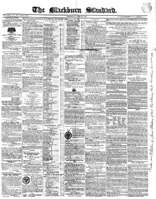 cover page of Blackburn Standard published on June 2, 1858